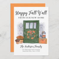 Happy Fall New Home Door Pumpkin Holiday Moving