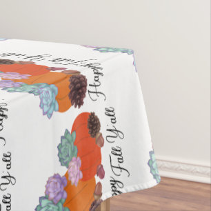 Happy fall pumpkin tablecloth