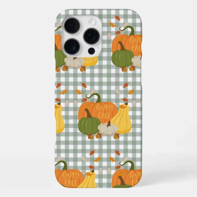 Happy Fall Pumpkins iPhone Case (Back)