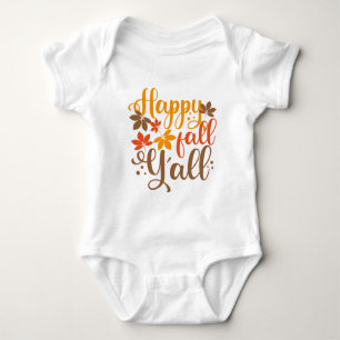 Happy Fall to Y'all Baby Bodysuit
