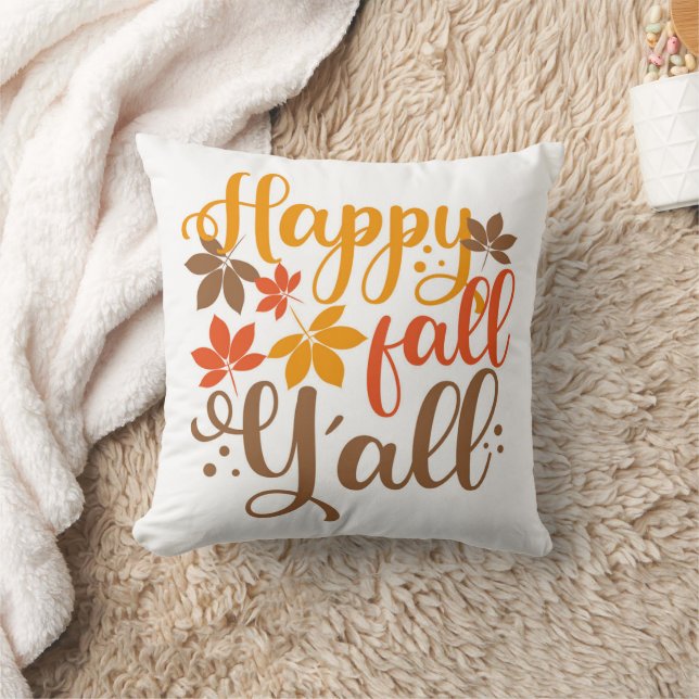 Happy Fall to Y'all Cushion (Blanket)