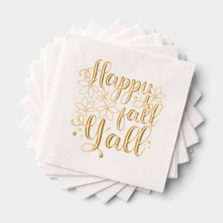 Happy Fall to Y'all Foil Napkins