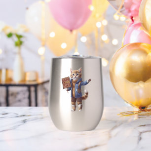 Happy Fall Y’all Autumn Cat Tumbler