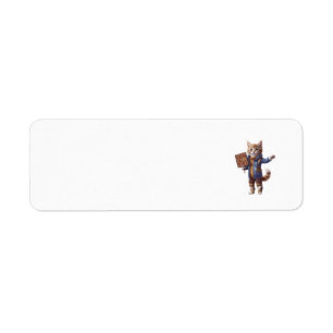 Happy Fall Y’all Autumn KittenReturn Address Label Return Address Label