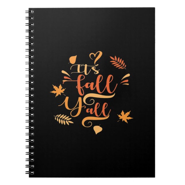 Happy Fall Y’all It’s Fall Y’all Retro Classic Notebook (Front)