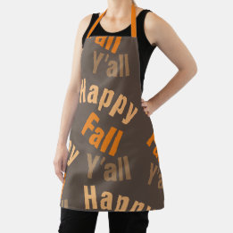 Happy Fall Y’all Southern Autumn Greeting Apron