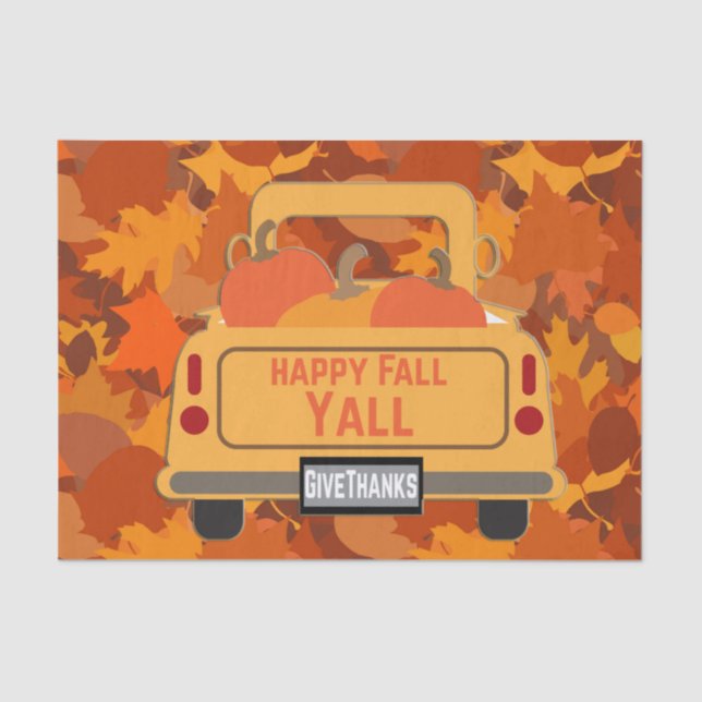 Happy Fall Yall - 1 Tissue Paper (Front)