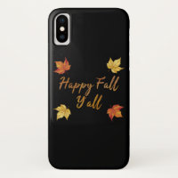 Happy Fall Y'all Autumn Maple Leaf