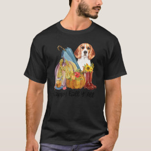 Happy Fall Yall Beagle Dog Mum Fall Autumn  Beagle T-Shirt