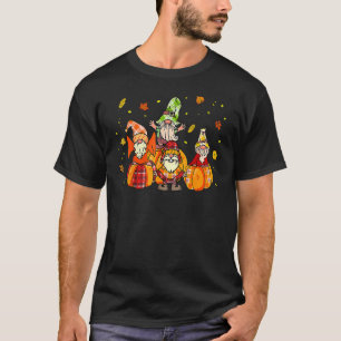 Happy Fall Yall Buffalo Pumpkin Autumn Gnomes Fal T-Shirt