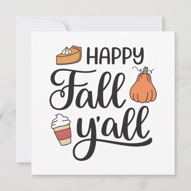Happy Fall Y'all Card (Front)