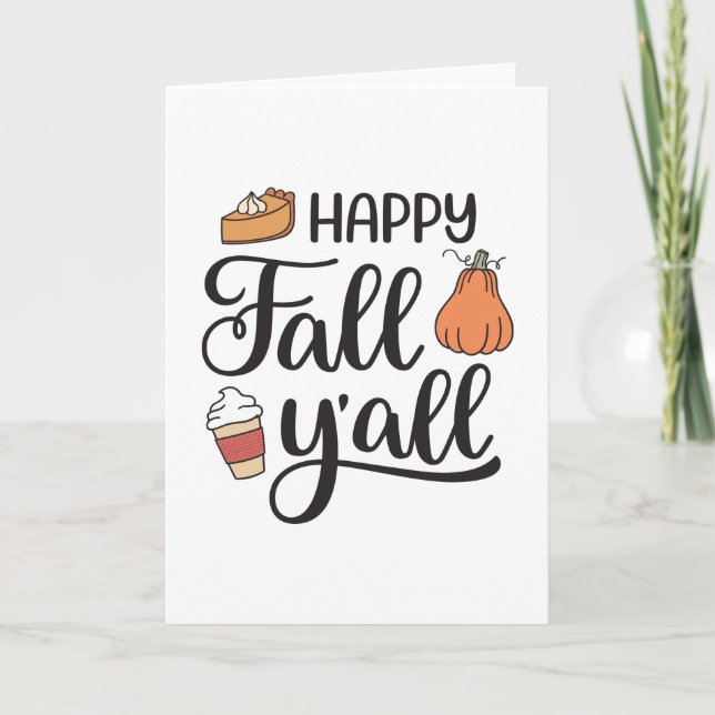 Happy Fall Y'all Card (Front)