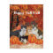 Happy Fall Y'all Cats and Pumpkins Postcard