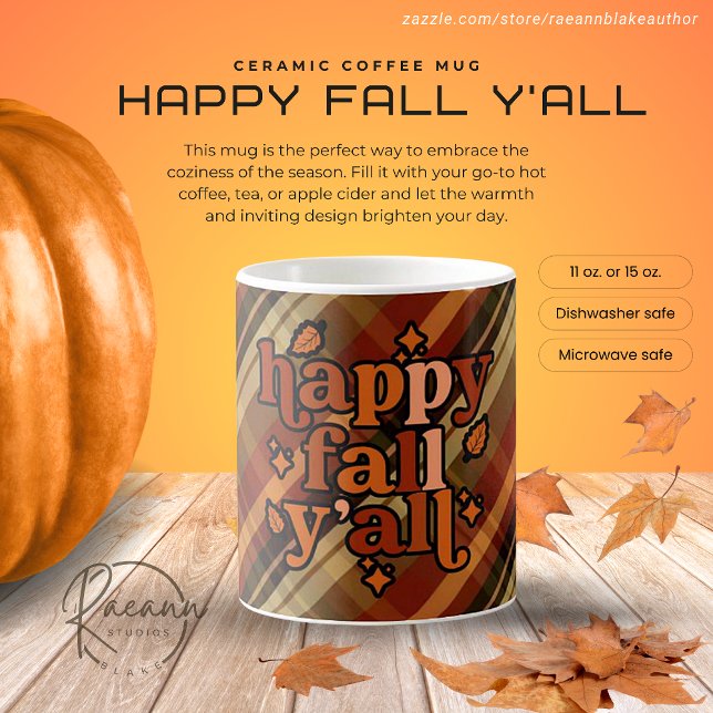 Happy Fall Y'all Ceramic Mug (Creator Uploaded)