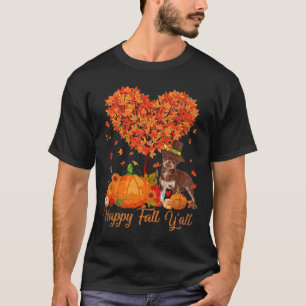 Happy Fall Y'all Chihuahua Dog Pumpkin Thanksgivin T-Shirt