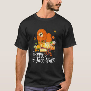 Happy Fall Y'all Chow Chow Dog Thanksgiving Hallow T-Shirt