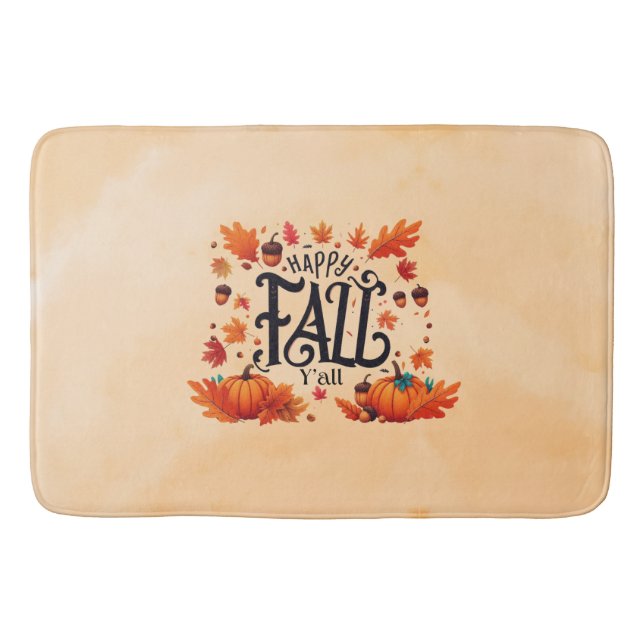 Happy Fall Y'all classic  Bath Mat (Front)