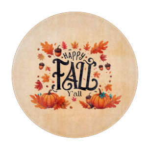 Happy Fall Y'all classic Cutting Board