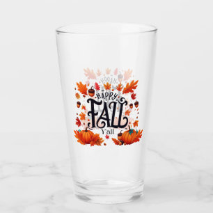 Happy Fall Y'all classic  Glass