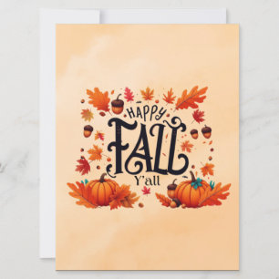 Happy Fall Y'all classic Holiday Card