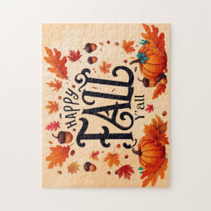 Happy Fall Y'all classic Jigsaw Puzzle