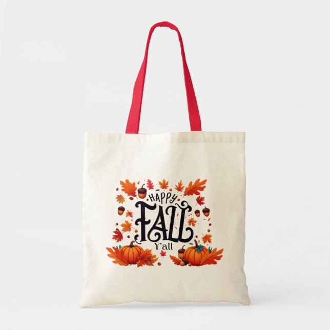 Happy Fall Y'all classic  Tote Bag (Front)