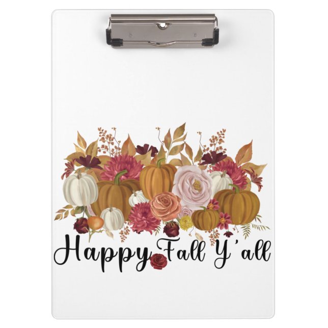 Happy Fall Y'all Clipboard (Front)