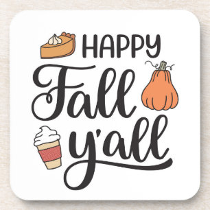 Happy Fall Y'all Coaster