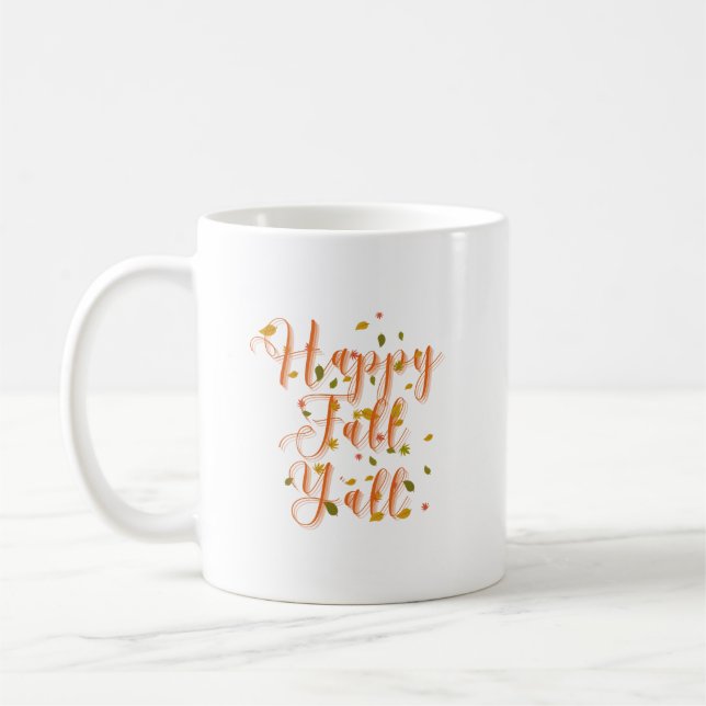 Happy Fall Y'all Coffee Mug (Left)