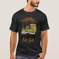 Happy Fall Y'all Dachshund Dog Riding Truck Thanks
