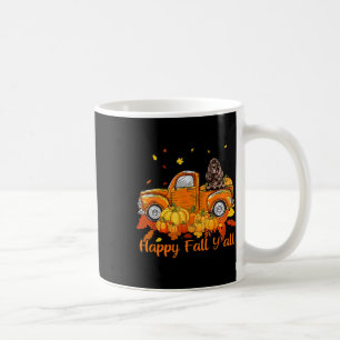 Happy Fall Y'all English Er Spaniel Truck Pumpkin Coffee Mug