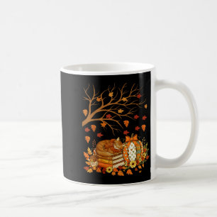 Happy Fall Y'all Floral Pumpkin Autumn Coffee Cat  Coffee Mug