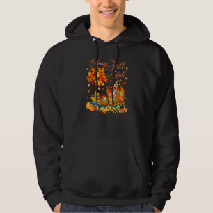 Happy Fall Yall Gnome Leopard Pumpkin Tree Leaves Hoodie
