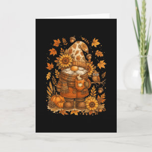 Happy Fall Y'all Gnome Pumpkin Autumn Thanksgiving Card