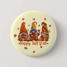 Happy Fall Y'All - Gnomes Hanging Out Together
