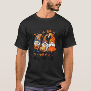 Happy Fall Yall Gnomes Leopard Autumn Fall Gnomes T-Shirt
