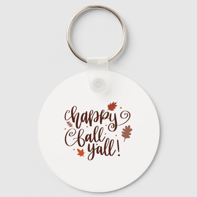 Happy Fall Yall  Key Ring (Front)