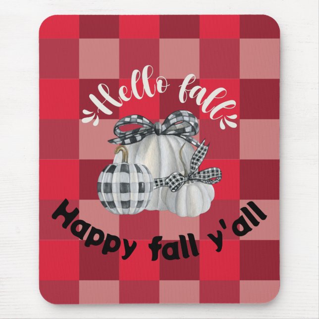 Happy Fall Y'all Mouse Pad (Front)