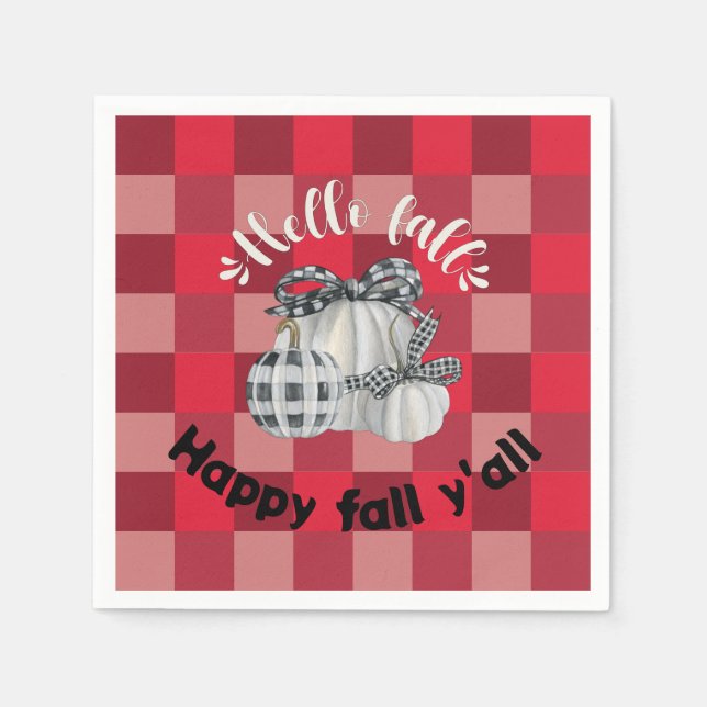 Happy Fall Y'all Napkin (Front)