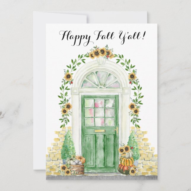 Happy Fall Y'all New Home Announcement (Front)