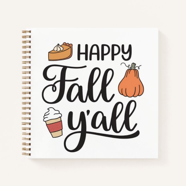 Happy Fall Y'all Notebook (Front)
