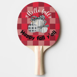 Happy Fall Y'all Ping Pong Paddle