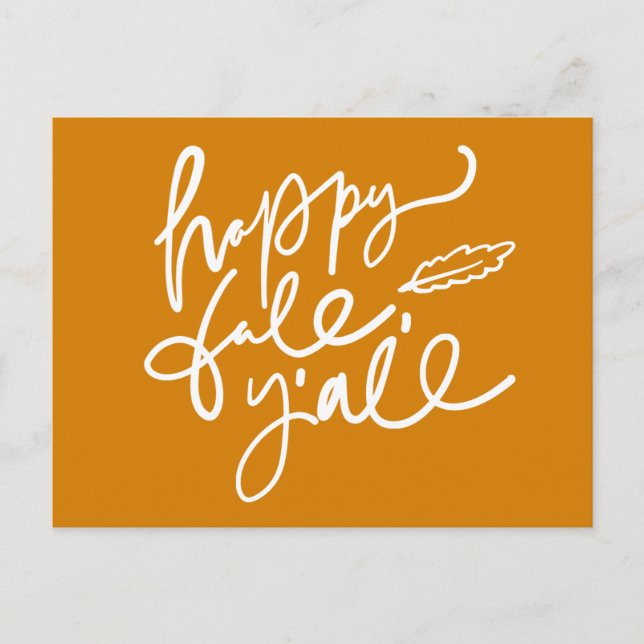 Happy Fall Y'all Postcard (Front)