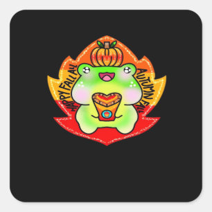 Happy Fall Y'all Pumpkin Fall Season Oversized Square Sticker