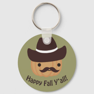 Happy Fall Y'all! Pumpkin Key Ring
