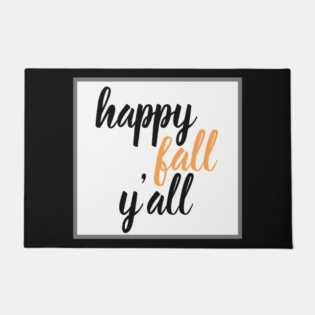 Happy Fall Y'all Quote Doormat (Front)