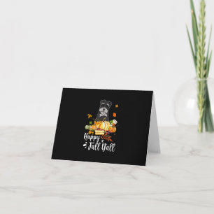happy fall yall schnauzer dog thanksgiving thank you card