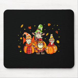 Happy Fall Yall Shirt Buffalo Pumpkin Autumn Gnome Mouse Pad