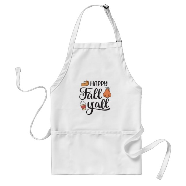 Happy Fall Y'all Standard Apron (Front)