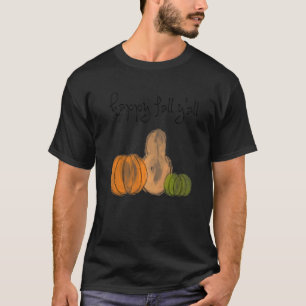 Happy Fall Y'all Thanksgiving Halloween Autumn Cas T-Shirt